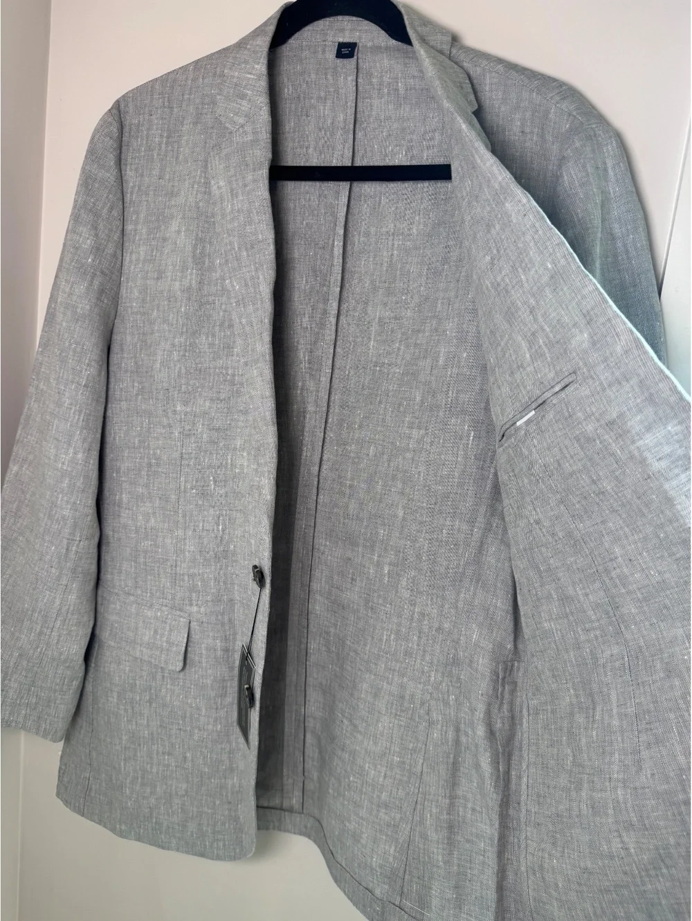 J.Crew Thompson Men's Light Gray 100% Linen Blazer, Size 38 - NWT